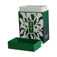 Panneau dur de boîte-cadeau de porte d'emballage de thé vert avec la finition mate de film stratification brillante gaufrage Type de revêtement d'éponge UV