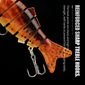 LUSHAZER 5 unids/set señuelo de pesca multiarticulado 100mm 20g Swimbait cebo duro realista señuelos de hundimiento Wobbler para lubina trucha - Product Image 6