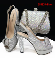 Vente chaude femmes chaussures à talons hauts sac à main assorti chaussures de mode et ensembles de sacs pour dames