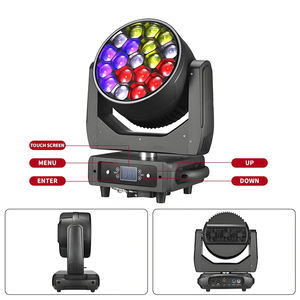19x60 Ojo de abeja cabeza móvil haz Zoom Dmx luz Ojo de abeja 19x60W para escenario club nocturno boda - Product Image 4