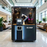 Robot à café intelligent entièrement automatique, distributeur automatique commercial en libre-service (écran tactile/contrôle par application), service rapide