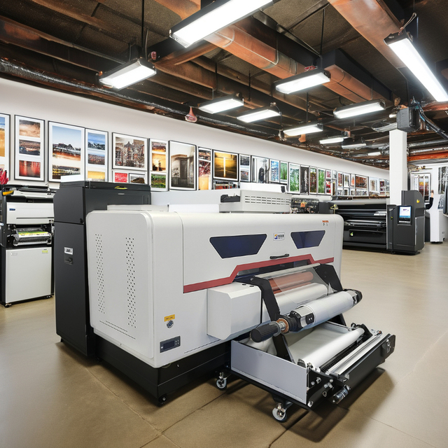 ZYJJ High-Speed A3 17inch UV DTF Printer with 42CM 16' Roll Three Heads Laminator-AB Film Compatible 1 Year Warranty