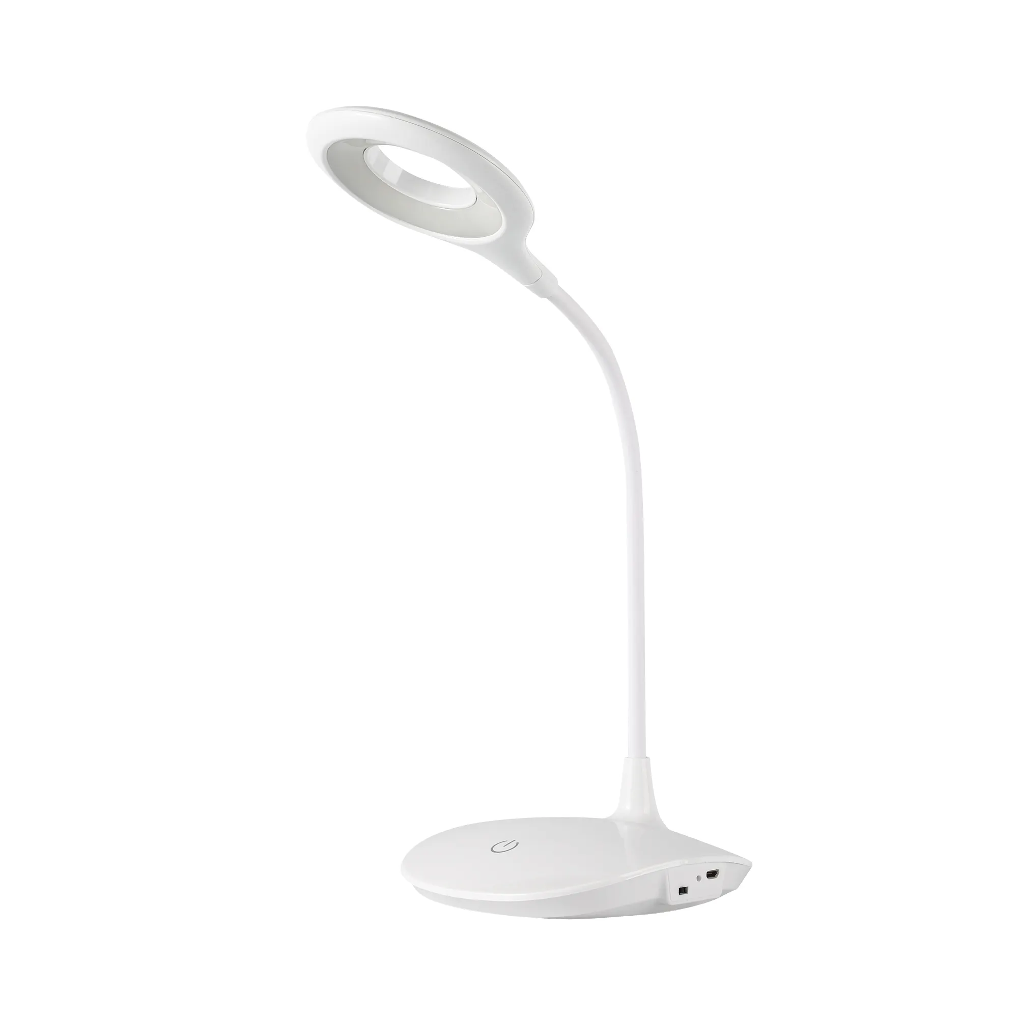 Circular touch three gear dimmable 360 folding charging and plug-in reading and learning desk lamp