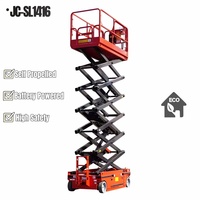 Plateforme élévatrice à ciseaux hydraulique autopropulsée JC-SL - Électrique, hauteur 14m, capacité 1000kg, élévateur portable pour personnel