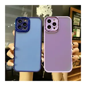 MAXUN Luxury Ultra Thin Frosted Matte Translucent Phone Cases Para for iPhone X XS XR 11 12 13 14 Pro Max