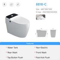 WC intelligent monobloc moderne sans électricité, avec bidet intégré, double chasse, en céramique, pulvérisation hygiénique