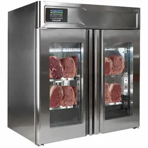 Nevera colgante de acero inoxidable para carne seca, nevera con puerta de vidrio y carne seca, nuevo diseño