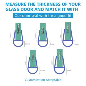 GUIDA513121 Venta al por mayor <span class=keywords><strong>de</strong></span> alta calidad <span class=keywords><strong>de</strong></span> <span class=keywords><strong>goma</strong></span> transparente/silicona/PVC Pantalla <span class=keywords><strong>de</strong></span> <span class=keywords><strong>ducha</strong></span> <span class=keywords><strong>de</strong></span> vidrio Tira <span class=keywords><strong>de</strong></span> sellado inferior para puertas - Product Image 5
