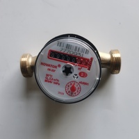 Medidor de agua de chorro único de cuerpo de latón para suministro de agua municipal, duradero, fiable, aprobado por EN 14154, medidor de agua fría residencial