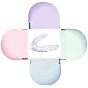 Bolsa de almacenamiento de ortodoncia de higiene bucal barata de fábrica, caja de alineador transparente Dental para dientes postizos - Product Image 1