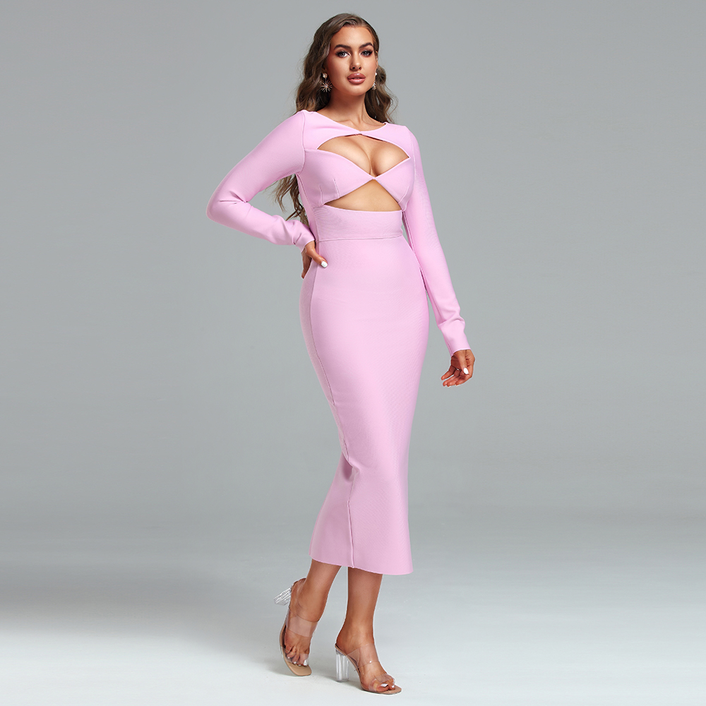 Shop Pink Bandage Tube Dresses - Elegant Party Wear