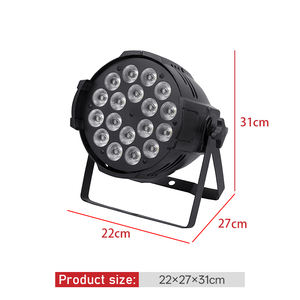 Lampe <span class=keywords><strong>de</strong></span> teinture 18 LED RGBW avec corps en aluminium <span class=keywords><strong>de</strong></span> contrôle DMX512, théâtre/spectacles amateurs et communautaires - Product Image 3