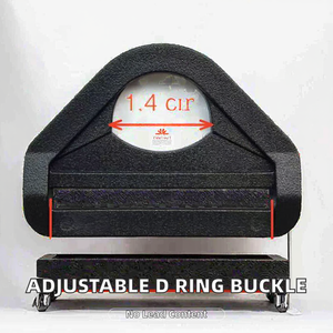 ห่วงรัดกระเป๋าเป้แบบ D-Ring ทำจากพลาสติก ABS ขนาด 50 มม. 25 มม. พร้อมคลิปหมุน ปรับสายรัดได้ หัวเข็มขัดรูปสามเหลี่ยม ประดับลูกปัด สำหรับสายรัด - Product Image 2