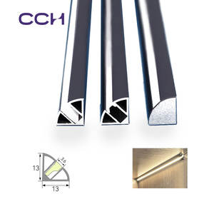 CCH L자형 알루미늄 프로파일, V자형 코너 <span class=keywords><strong>LED</strong></span> 프로파일, 코너 장착형 알루미늄 홈형 선형 조명기구(캐비닛용) - Product Image 1