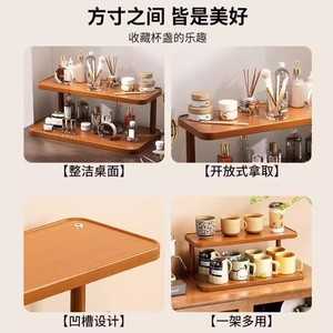 Tabletop cup holder, water cup holder, tea cup and tea set holder, bamboo and wood storage rack, coffee cup holder, dining - Product Image 3