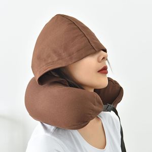 Sudadera con capucha personalizable en forma de U, almohada de viaje, soporte suave, cabeza de barbilla <span class=keywords><strong>para</strong></span> vuelo largo, viaje de negocios - Product Image 3