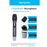 Microphones professionnels sans fil rechargeables micro portable uhf pour loa kéo karaoké