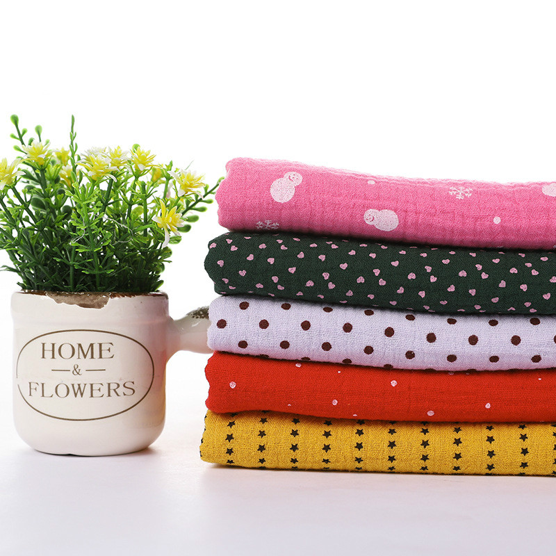 Дышащая ткань из чистого хлопка и крепа по метрам, простая хлопковая ткань с принтом для шитья «сделай сам», Лоскутная маска для сна