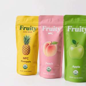 Sachets d'emballage souples personnalisés en aluminium imprimé avec bec verseur de 150 ml, 200 ml, 300 ml pour jus, bière, boissons (recyclables) - Product Image 3