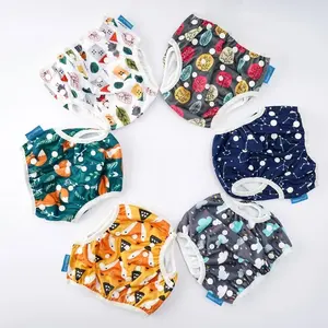 Happyflute Manufacture Reusable Cloth Diaper One Size Adjustable Washable Pocket Nappy Covers Training Pants for Baby Boys Girls