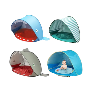 Nuova <span class=keywords><strong>tenda</strong></span> da spiaggia Pop, facile e automatica, protezione UV, parasole impermeabile, spiaggia per bambini, in alluminio, con una camera da letto - Product Image 4