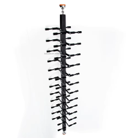 Porte-bouteilles mural moderne en aluminium pour vin rouge, design élégant avec crochets et épingles, pour bar et armoire