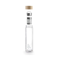 Vaso Termo Minimalista Flora con Infusor, Doble Pared de Vidrio con Filtro de Acero Inoxidable para Viajes e Infusiones de Té/Hierbas