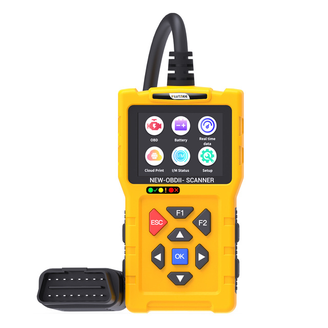 Flutree T600 OBD2 Car Scanner With 2.8'' TFT Screen Professional Auto Engine Fault Code Reader Full OBDII Diagnostic Scan Tool