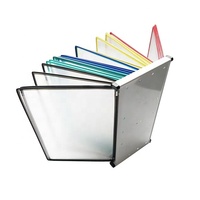 10 ensembles de présentoirs muraux pour catalogues A4 avec 20 pochettes colorées