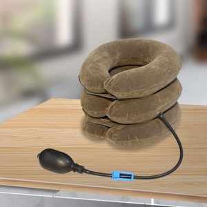 통증 완화 공압 목에 대한 조정 가능한 풍선 자궁 경부 견인 장치 공기 목 견인 정형 칼라 버팀대 - Product Image 1