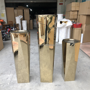 Vaso da Terra Moderno di Lusso in Oro, Grande, per Arredamento Interno, Vaso Alto per Fiori da Hotel, Elegante Vaso da Giardino per Soggiorno - Product Image 2