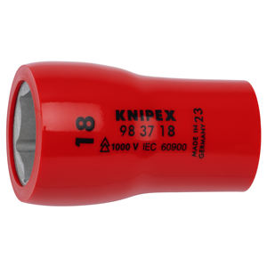 KNIPEX 98 37 18 Clé à douille pour vis hexagonales avec embout carré interne 3/8" 49 mm - Product Image 1