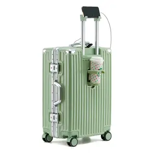 Borse da viaggio per bagagli in alluminio oem all'ingrosso valigia in alluminio