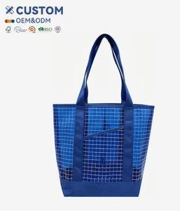 Sac de courses extra large en polyester respirant et isolant, à motif, avec ouverture large et poignée rembourrée, idéal pour le supermarché - Product Image 2