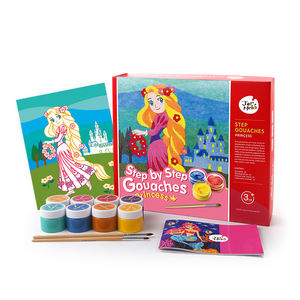 Personnalisé Étape par Étape enfants jouer dessin animé aquarelle gouache peinture couleurs ensemble de peinture - Product Image 1