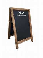 Bar café station trottoir mariage promotionnel panneau d'affichage bois A-Frame tableau noir signe menu conseil