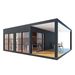 Portable temporary modular house 2 bedroom modified folding 20ft expandable container home prefab houses