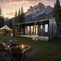 Maison conteneur de 30 pieds, standard UE, préfabriquée extensible, avec terrasse et toit, pour kiosque de vente au détail, stand de centre commercial