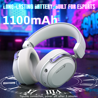 Auriculares Inalámbricos para Juegos Attack Shark L30 Pro, Auriculares Tri-Modo, Auriculares Supraaurales con Cancelación de Ruido y Micrófono