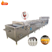 Pasteurisateur à tunnel de refroidissement pour bouteilles en verre, bouteilles en plastique, canettes en aluminium, remplissage à chaud pour jus, lait, café, boissons