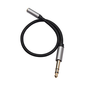 6.35mm כדי 3.5mm כבל אודיו עבור מגברי גיטרה מקלדת פסנתר <span class=keywords><strong>1</strong></span>/<span class=keywords><strong>4</strong></span> זכר <span class=keywords><strong>1</strong></span>/8 נקבה לאוזניות סטריאו מתאם כבל - Product Image 2
