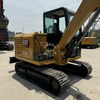 Excavatrice sur chenilles d'occasion CAT305.5 de 5,3 tonnes pour la préparation de sites, machine de terrassement hydraulique, fournisseur CAT304E CAT305.5E CAT305.5E2