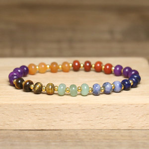 7-Round Energy <b>Healing</b> Beaded <b>Bracelet</b>, Adjustable Women's <b>Bracelet</b>, Wholesale Jewelry - Product Image 3
