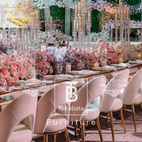 Chaises de mariage modernes en acier inoxydable en gros pour événements de banquet d'hôtel