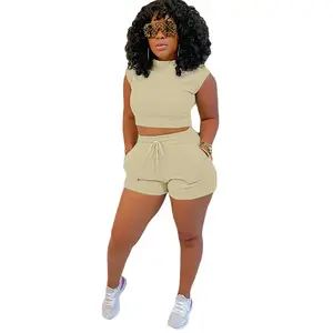2024 New Female Lounge Wear Workout Graphic Blank Summer T Shirt Sets Custom Women 2 Pieces Shorts Set