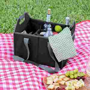 Collapsible 6 Bottle Storage <b>Box</b> Reusable Portable Wine Carrier Case for Tote Bag <b>Moving</b> - Product Image 5