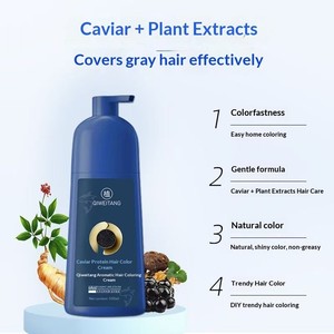 Teinture capillaire semi-permanente à la protéine de <span class=keywords><strong>caviar</strong></span> 500 ml, sans décoloration, couvre les cheveux <span class=keywords><strong>gris</strong></span>, mousse à domicile, qualité supérieure - Product Image 4