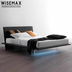 Meubles WISEMAX mobilier de chambre à coucher queen cama de luxe de haute qualité maison hôtel selle de cheval matelas en cuir <span class=keywords><strong>lit</strong></span> <span class=keywords><strong>double</strong></span> en <span class=keywords><strong>bois</strong></span> - Product Image 3