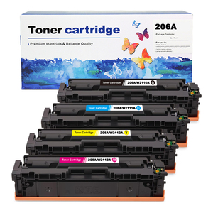 Cartucho de Tóner Compatible Befon <span class=keywords><strong>HP</strong></span> Color 2100, Paquete de 4, <span class=keywords><strong>206A</strong></span> (210X W2100) Pro 4201dn/dw/MFP, Rendimiento 1350/1250, Grado A+, 18 Meses - Product Image 1