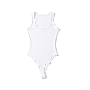 Nouvel arrivage de débardeurs camisole une pièce sexy de couleur unie pour femmes hauts tricotés courts moulants élastiques à l'entrejambe - Product Image 4